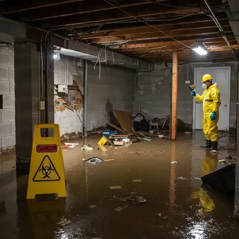 Flooded Basement Electrical Hazard in City of Lexington, VA Property